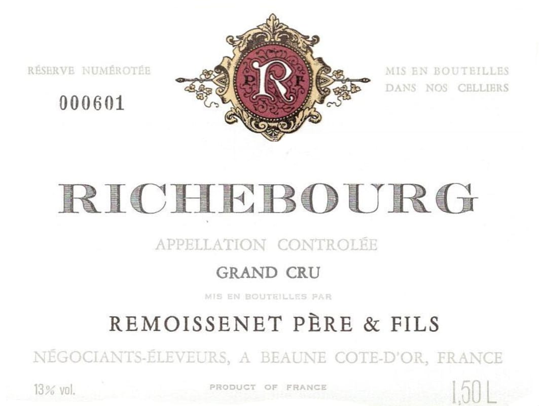 Remoissenet Richebourg Grand Cru 1978 Front Label