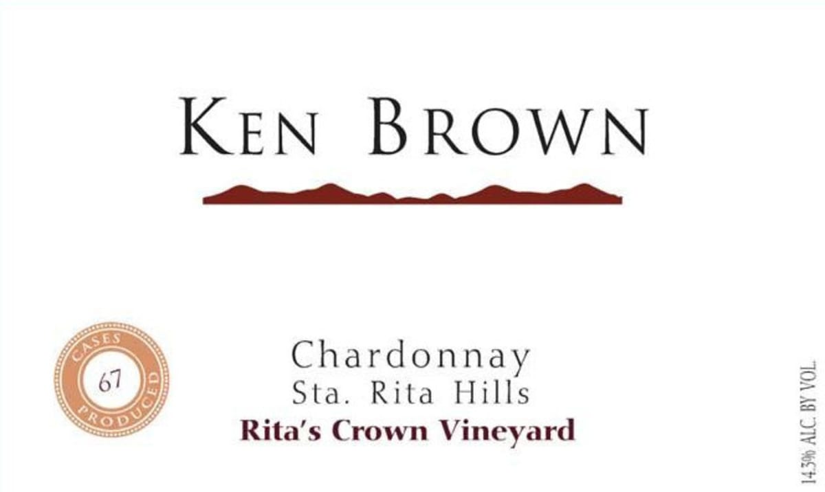 Ken Brown Rita's Crown Vineyard Chardonnay 2014 Front Label