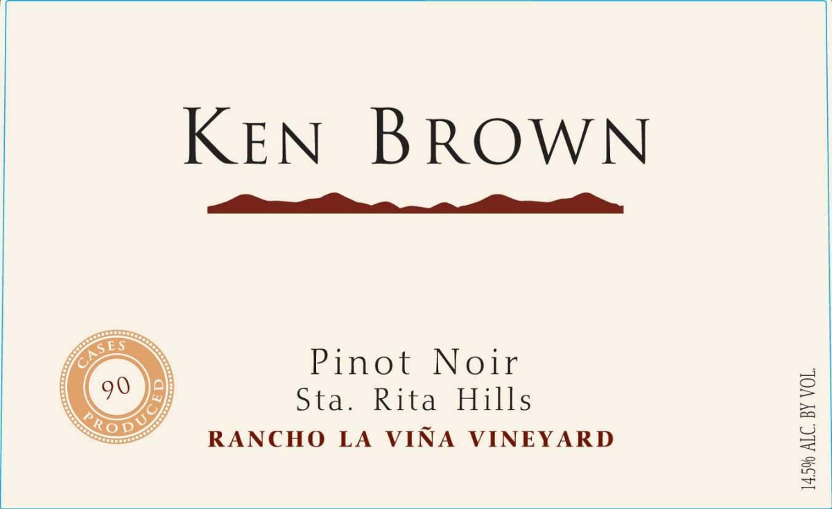 Ken Brown Rancho La Vina Vineyard Pinot Noir 2009 Front Label