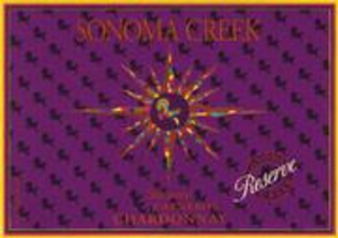Sonoma Creek Carneros Reserve Chardonnay 1998 Front Label