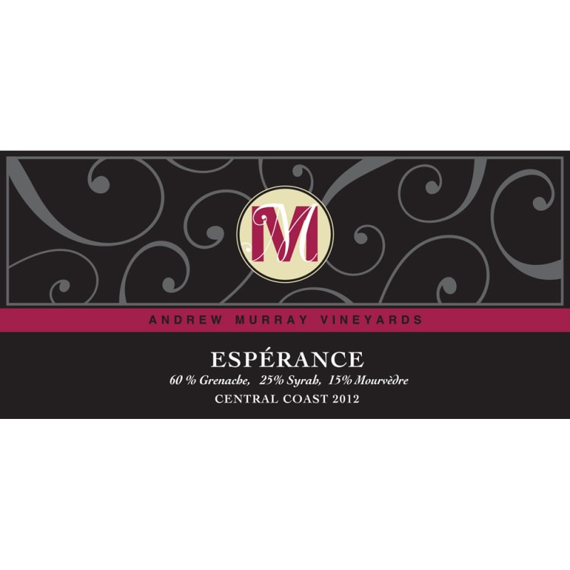 Andrew Murray Esperance Red Blend 2012 Front Label