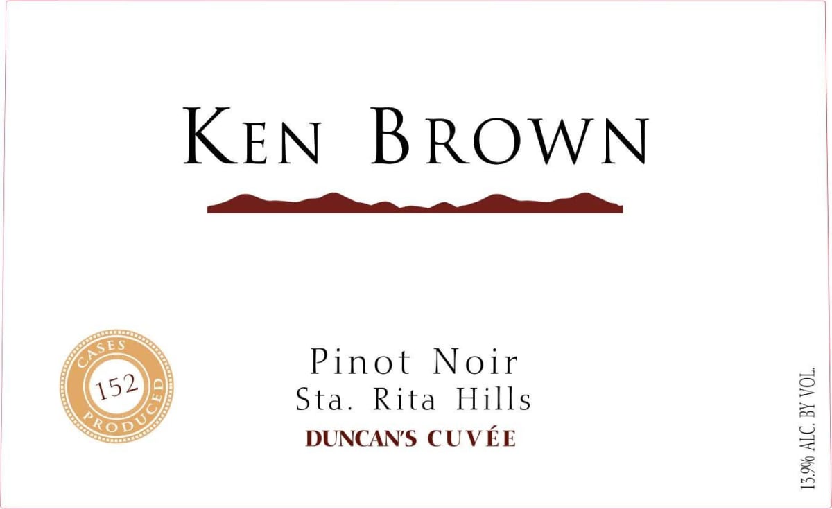 Ken Brown Duncan's Cuvee Pinot Noir 2014 Front Label