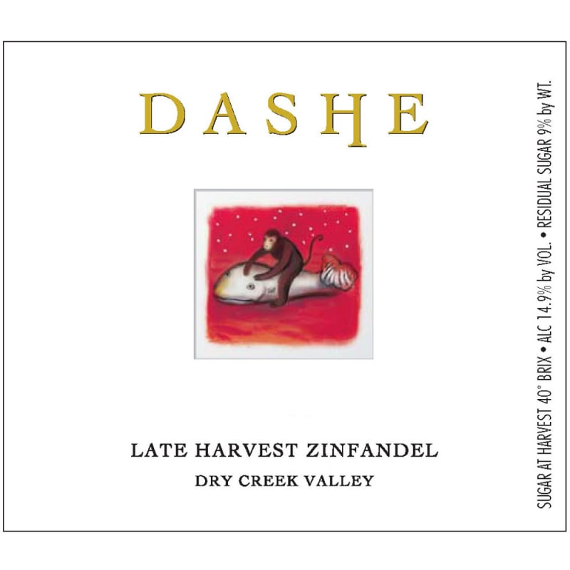 Dashe Late Harvest Zinfandel (375ML half-bottle) 2012 Front Label