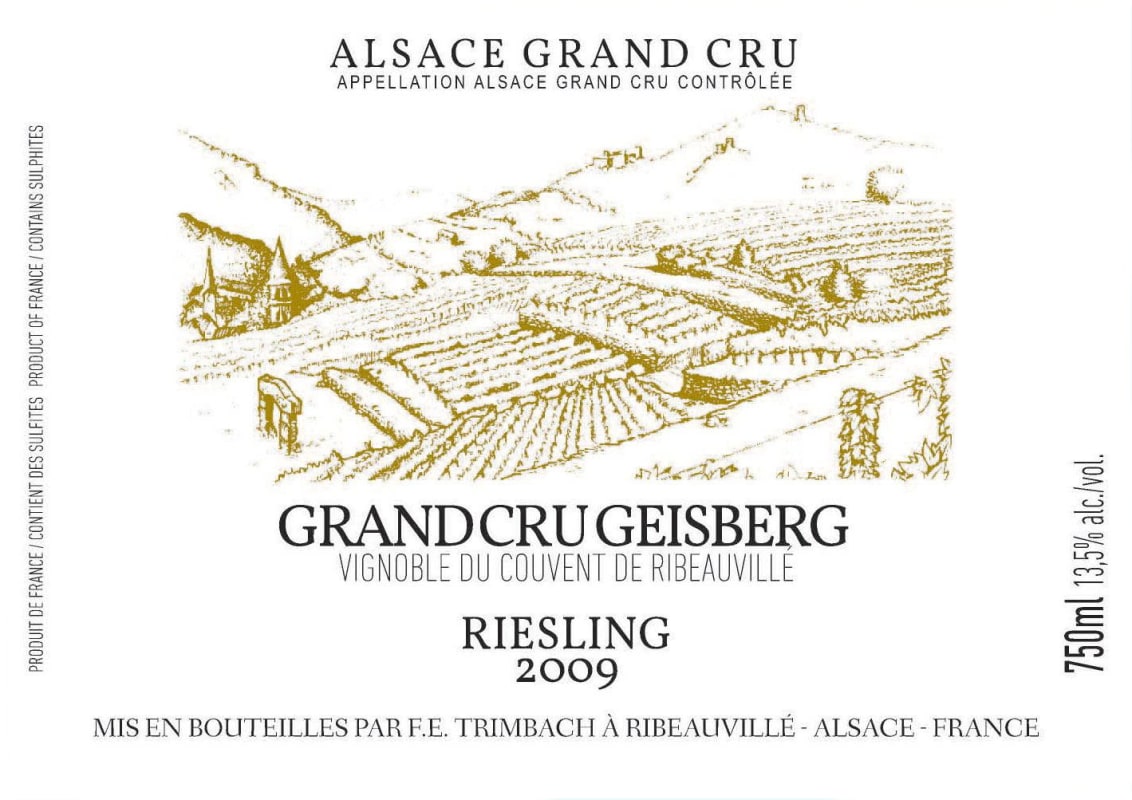 Maison Trimbach Geisberg Riesling Grand Cru 2009 Front Label
