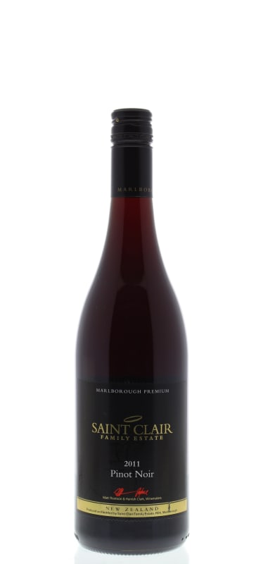 Saint Clair Family Estate Pinot Noir 2011 Front Bottle Shot