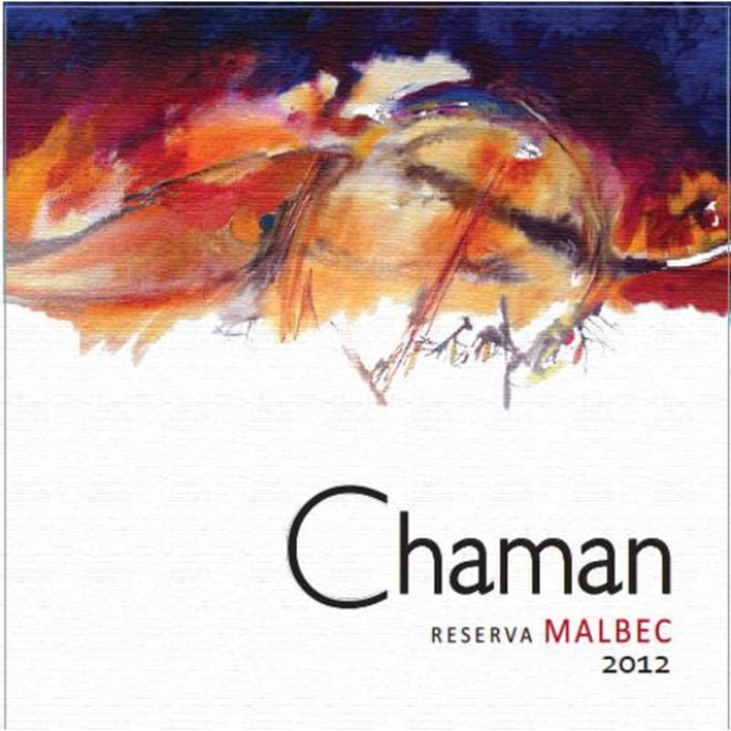 Chaman Malbec Reserva 2012 Front Label
