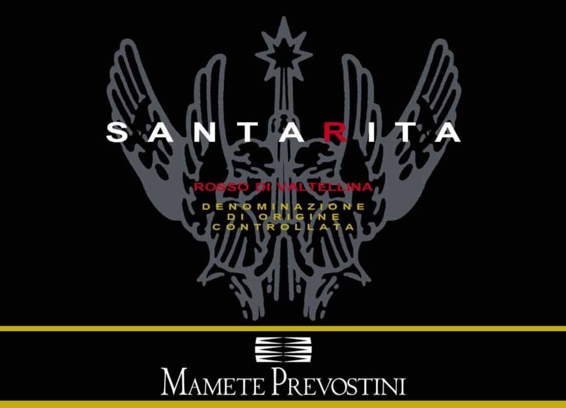 Mamete Prevostini Rosso di Valtellina Santa Rita 2010 Front Label