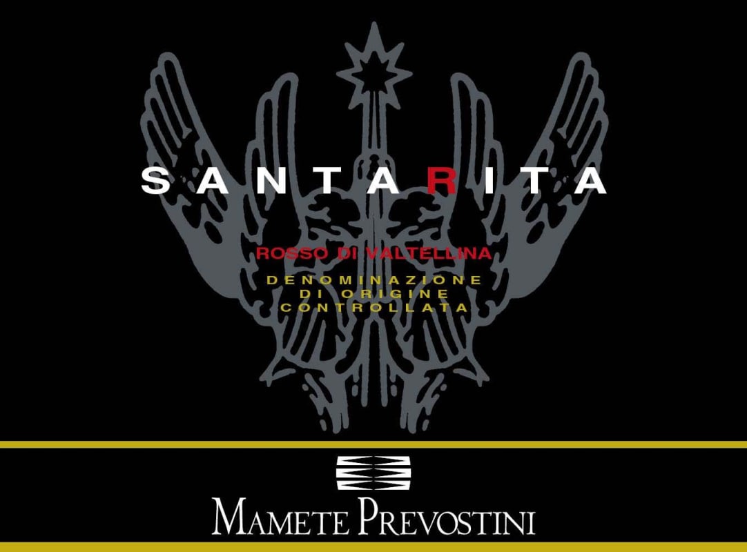 Mamete Prevostini Rosso di Valtellina Santa Rita 2013 Front Label
