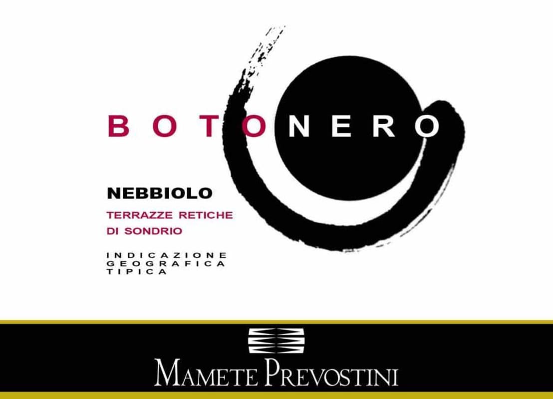Mamete Prevostini Terrazze Retiche di Sondrio Botonero Nebbiolo 2009 Front Label