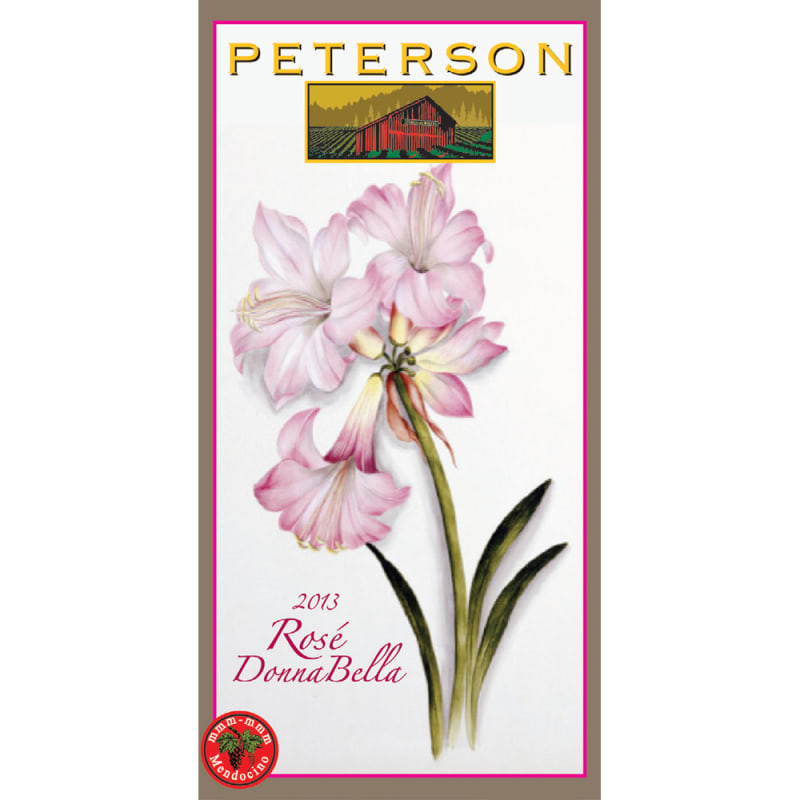 Peterson Donna Bella Rose 2013 Front Label