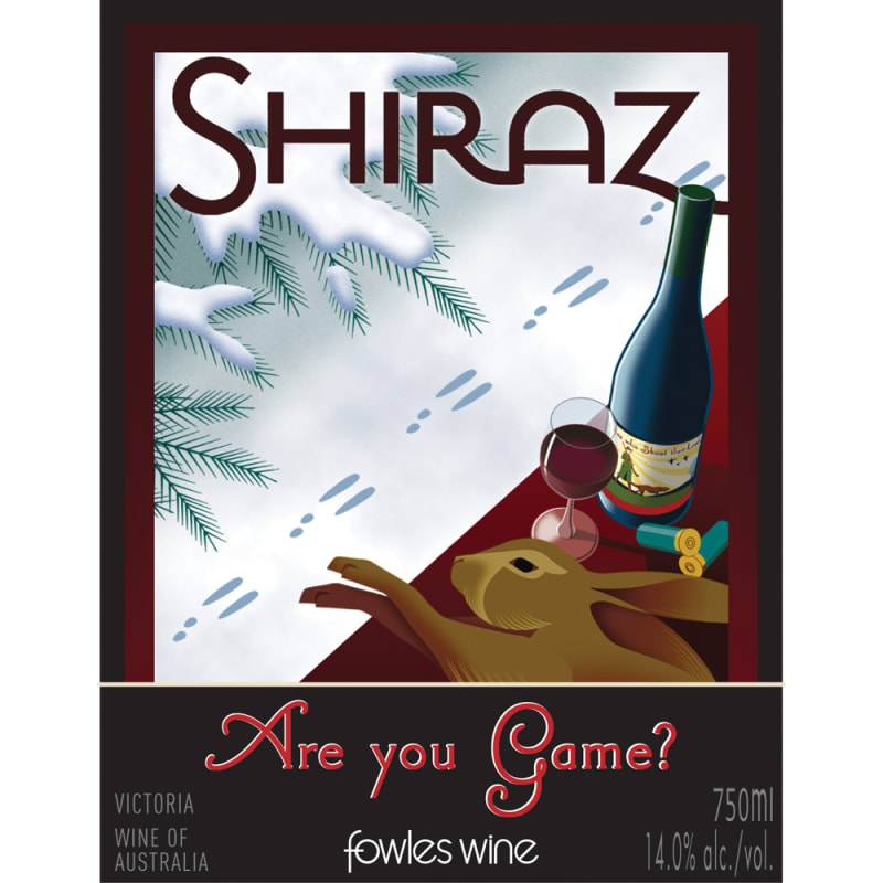 Fowles Wine Are you Game? Shiraz 2012 Front Label