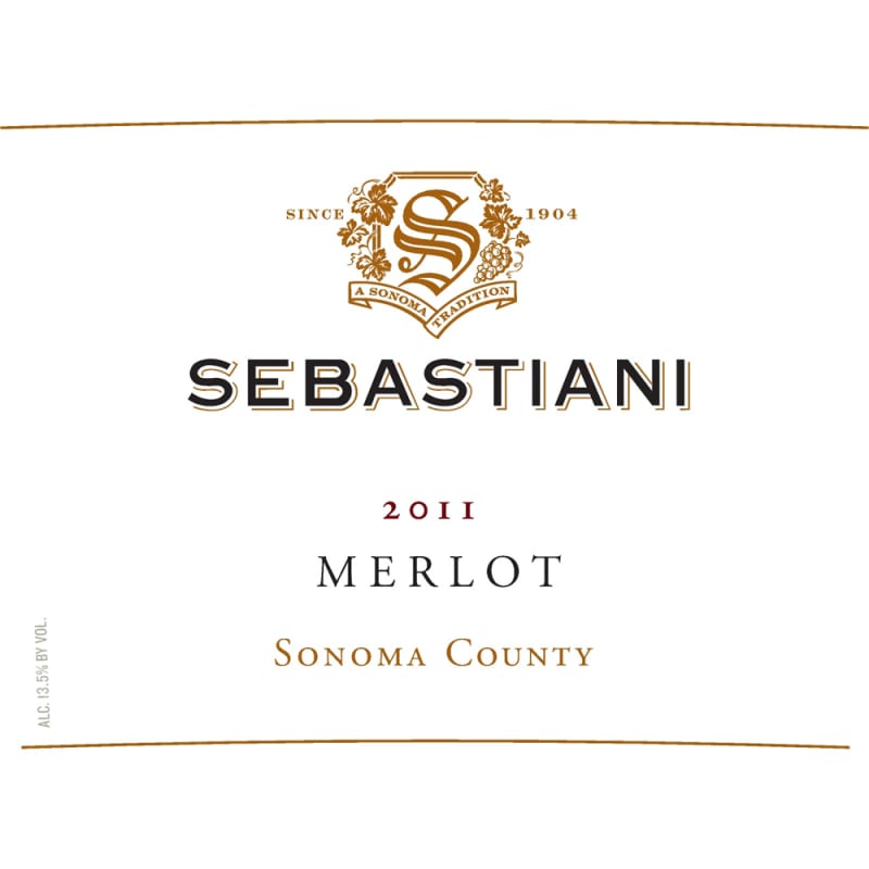 Sebastiani Merlot 2011 Front Label