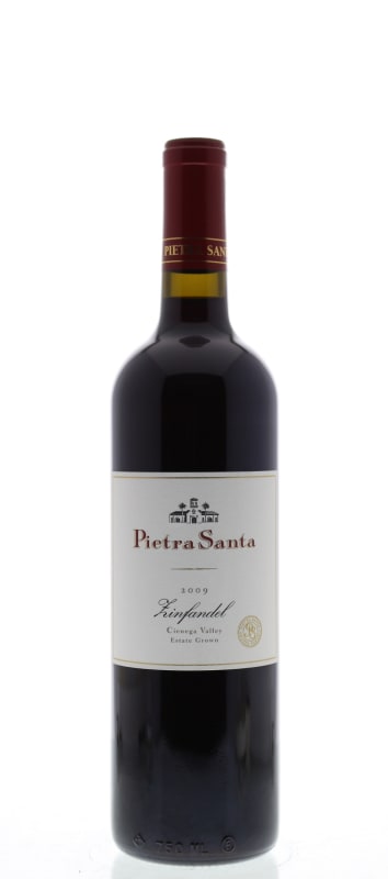Pietra Santa Zinfandel 2009 Front Bottle Shot