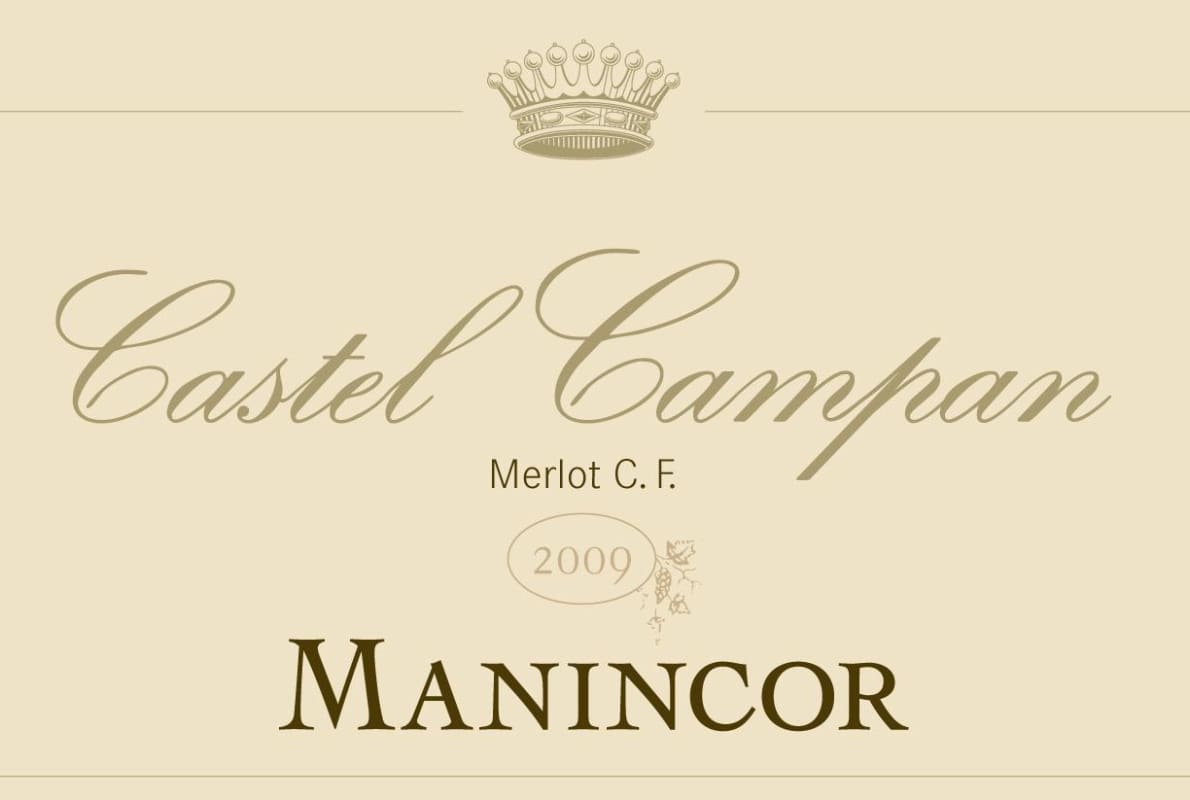 Manincor Vigneti delle Dolomiti Castel Campan Merlot C.F. 2009 Front Label