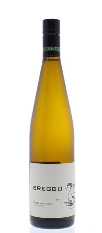 Breggo Cellars Anderson Valley Pinot Gris 2012 Front Bottle Shot