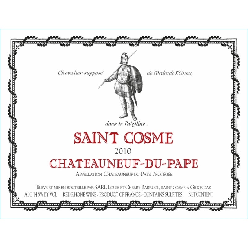 Chateau de Saint Cosme Chateauneuf-du-Pape (1.5 Liter Magnum) 2010 Front Label