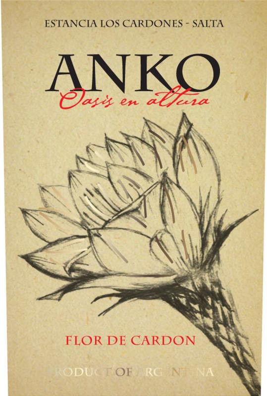 Manos Negras Anko Oasis en Altura Flor de Cardon Malbec 2013 Front Label