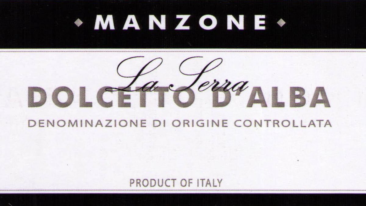 Manzone La Serra Dolcetto d'Alba 2010 Front Label