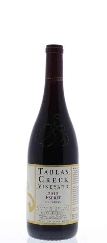 Tablas Creek Esprit de Tablas Rouge 2012 Front Bottle Shot
