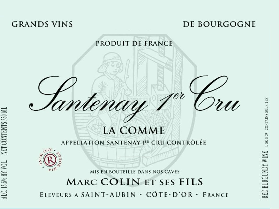 Marc Colin Santenay La Comme Premier Cru 2011 Front Label