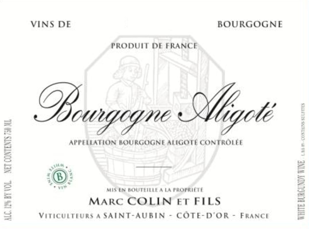 Marc Colin Bourgogne Aligote 2011 Front Label