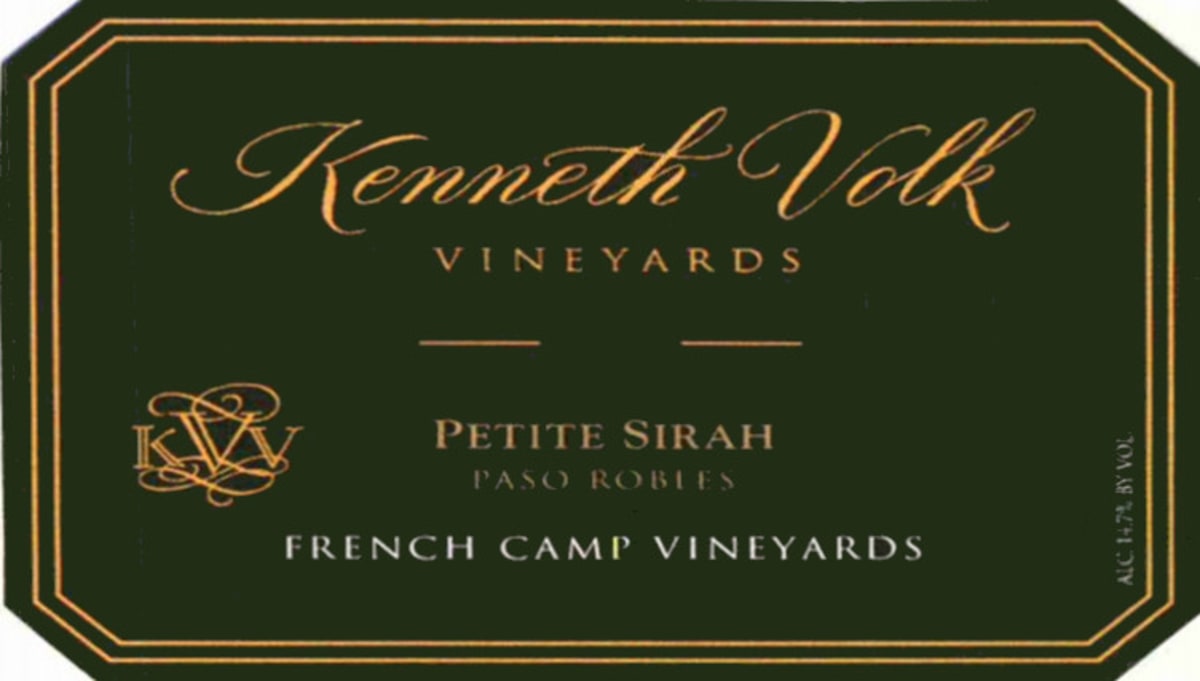 Kenneth Volk French Camp Vineyards Petite Sirah 2009 Front Label