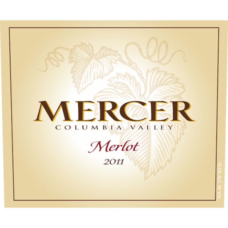 Mercer Estates Merlot 2011 Front Label