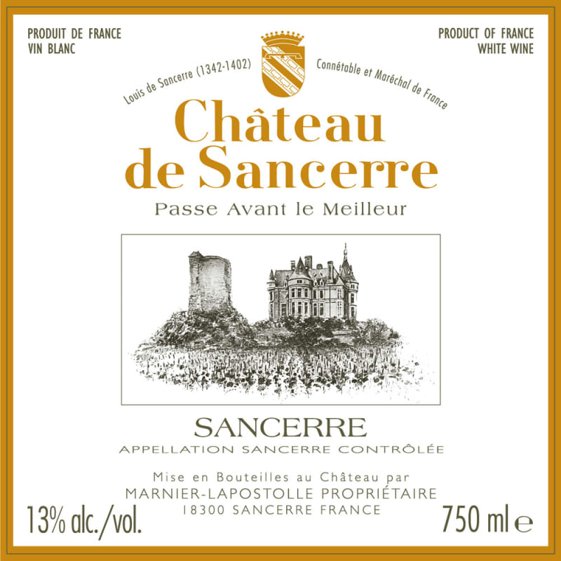 Chateau de Sancerre Blanc 2013 Front Label