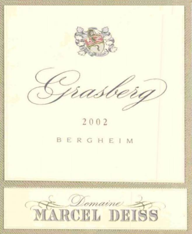 Marcel Deiss Grasberg 2002 Front Label