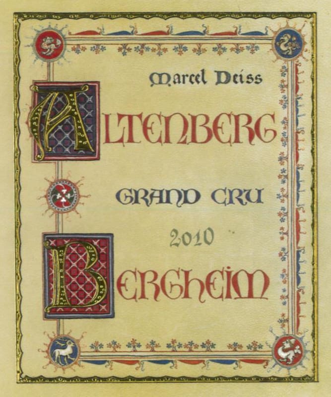 Marcel Deiss Altenberg de Bergheim Grand Cru 2010 Front Label