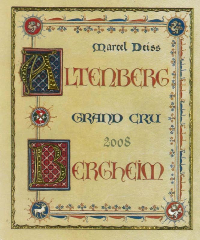 Marcel Deiss Altenberg de Bergheim Grand Cru 2008 Front Label
