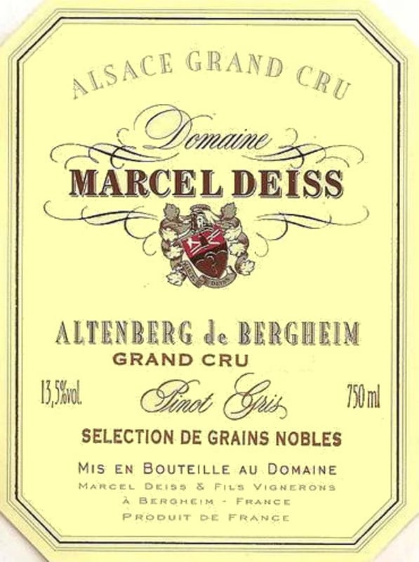 Marcel Deiss Altenberg de Bergheim 2004 Front Label