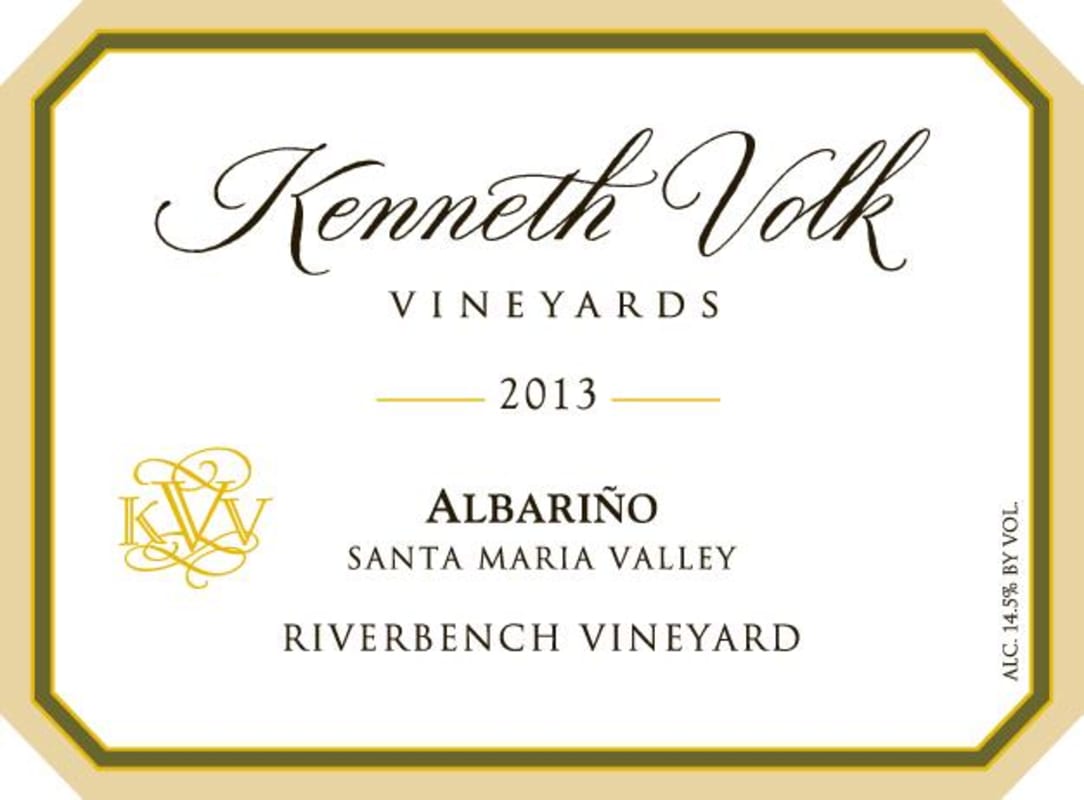 Kenneth Volk Riverbench Vineyard Albarino 2013 Front Label