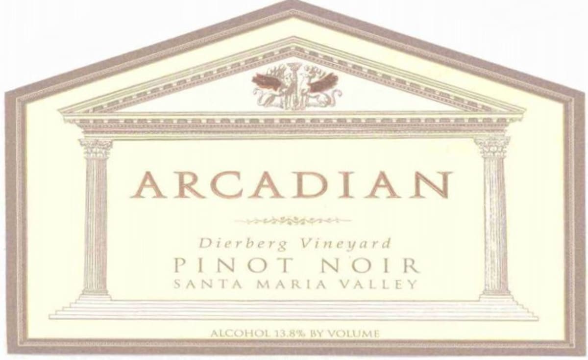 Arcadian Dierberg Vineyard Pinot Noir 2003 Front Label