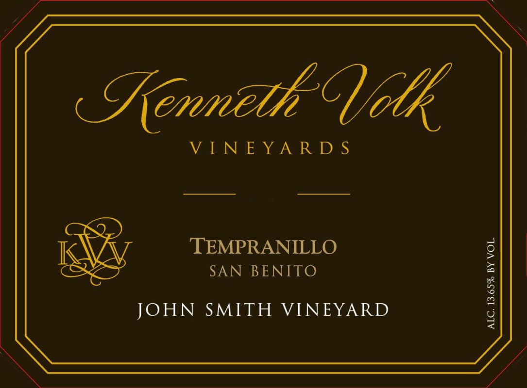 Kenneth Volk John Smith Vineyard Tempranillo 2009 Front Label
