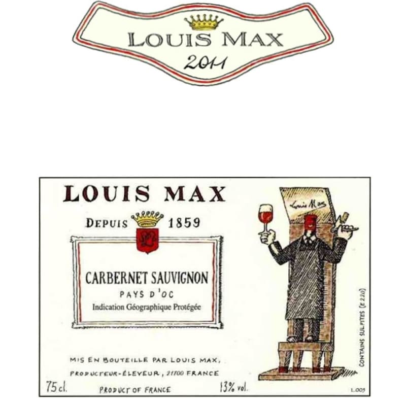 Louis Max Pays d'Oc Cabernet Sauvignon 2011 Front Label