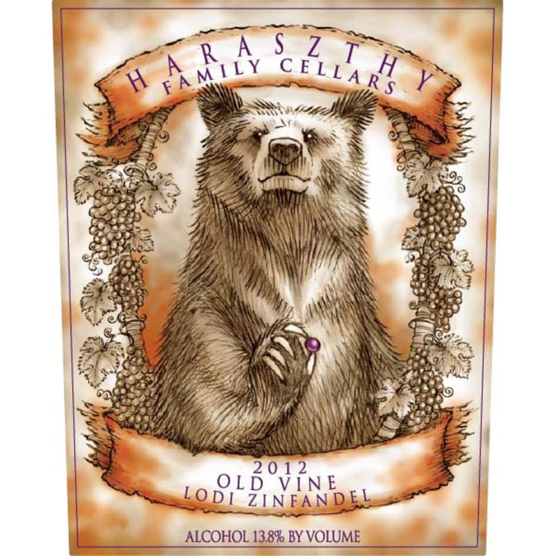 Haraszthy Family Cellars Bearitage Old Vine Zinfandel 2012 Front Label