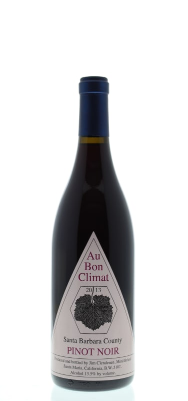 Au Bon Climat Santa Barbara Pinot Noir 2013 Front Bottle Shot