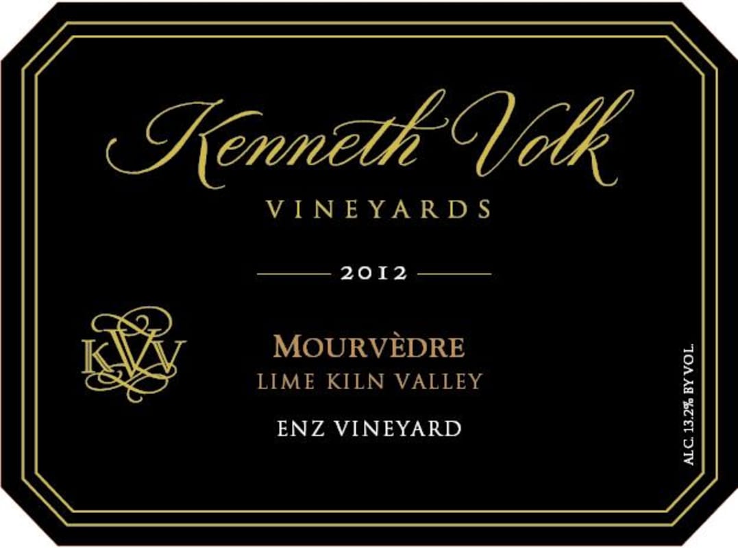 Kenneth Volk Enz Vineyard Mourvedre 2012 Front Label