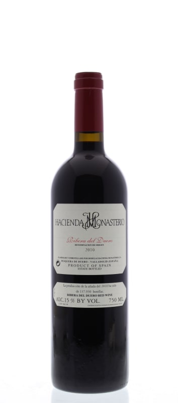 Hacienda Monasterio Ribera del Duero 2010 Front Bottle Shot