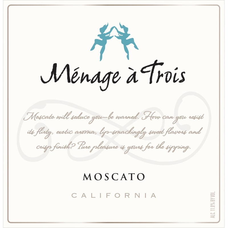Menage a Trois Moscato 2013 Front Label