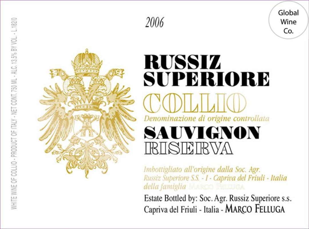 Marco Felluga Russiz Superiore Collio Sauvignon Riserva 2006 Front Label