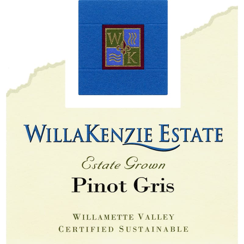 WillaKenzie Estate Pinot Gris (375ML half-bottle) 2013 Front Label