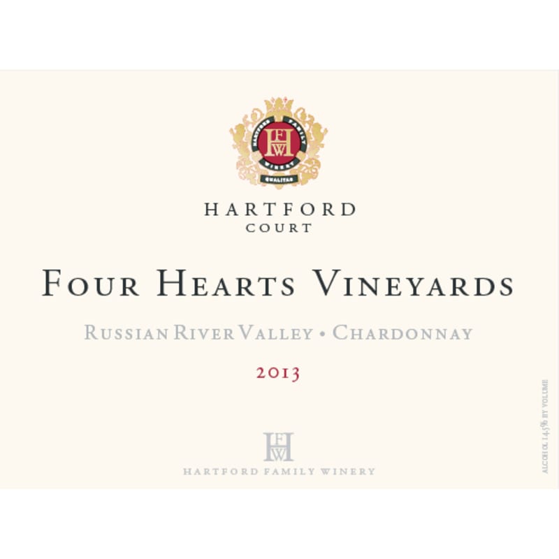 Hartford Court Four Hearts Chardonnay 2013 Front Label