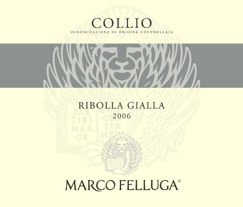 Marco Felluga Collio Ribolla Gialla 2006 Front Label