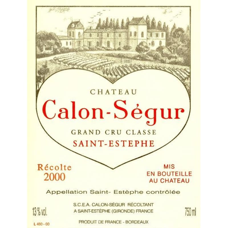 Chateau Calon-Segur (3 Liter Bottle) 2000 Front Label
