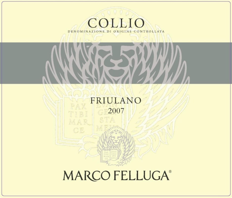Marco Felluga Collio Friulano 2007 Front Label