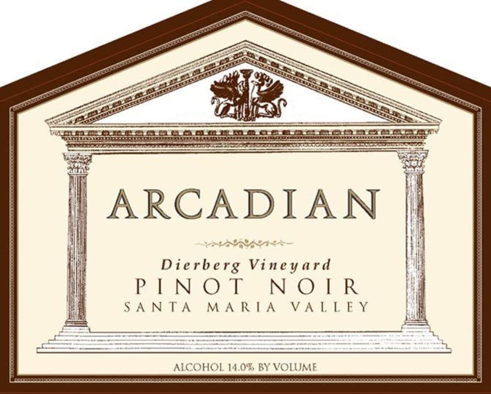 Arcadian Dierberg Vineyard Pinot Noir 2006 Front Label