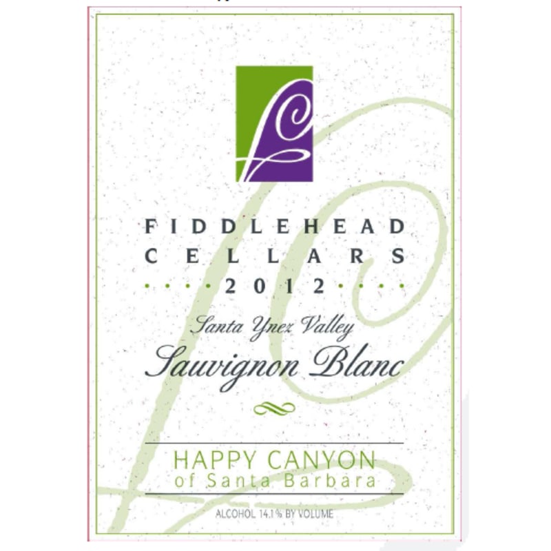 Fiddlehead Happy Canyon Sauvignon Blanc 2012 Front Label