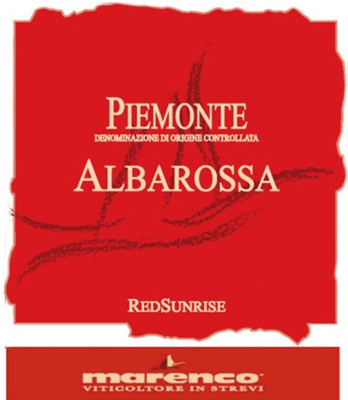 Marenco Red Sunrise Piemonte Albarossa 2009 Front Label